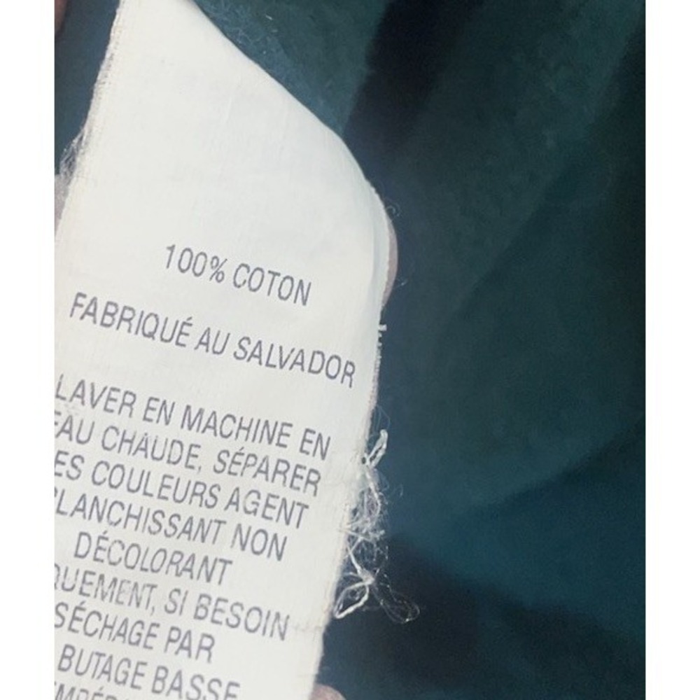 Vtg LL Bean USA Mens Button Up LS Chamois Cloth Flannel Shirt Green Size Lg Tall - Picture 6 of 6